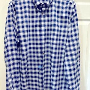 Untuckit brand Blue and White Gingham Casual Shirt
